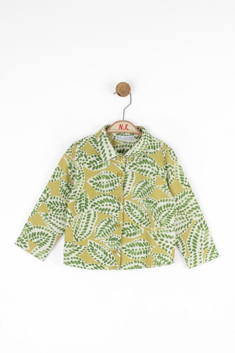 Kız Çocuk Gömlek 9 aY-3 yaş 38609 Yeşil - 1