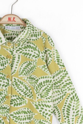 Kız Çocuk Gömlek 9 aY-3 yaş 38609 Yeşil - 3