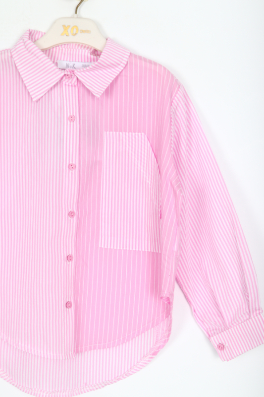Kız Çocuk Gömlek 4-8 Yaş 38559 Pembe - 2