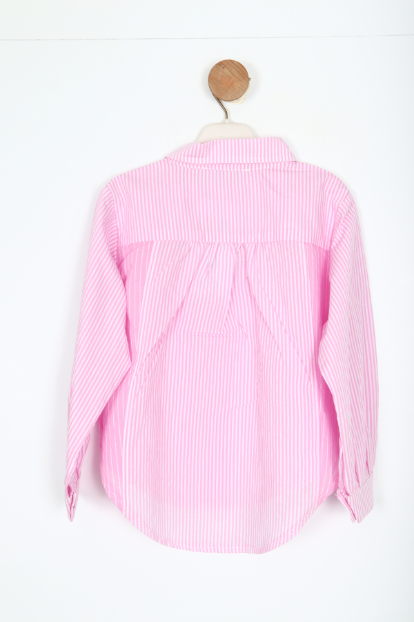 Kız Çocuk Gömlek 4-8 Yaş 38559 Pembe - 3