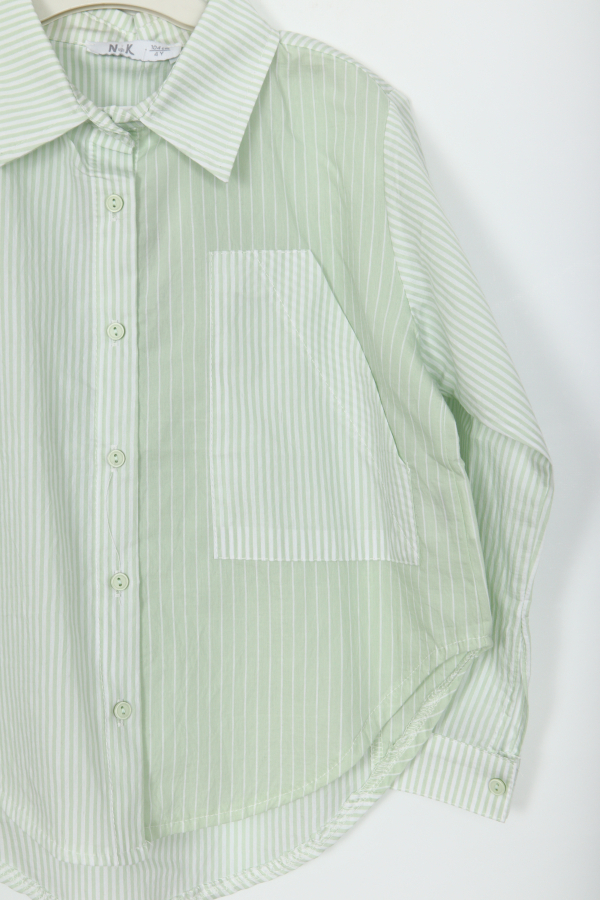 Kız Çocuk Gömlek 4-8 Yaş 38559 Mint - 2