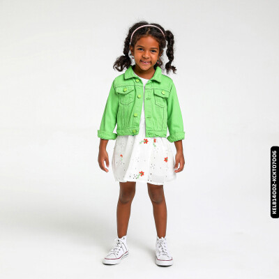 Kız Çocuk Gömlek 1-4 Yaş 22254 Yeşil - xo kids