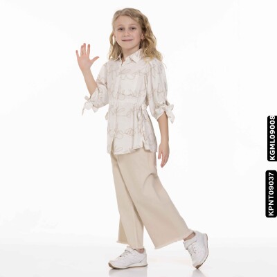 Kız Gömlek 5-14 Yaş 808 Kgml09008 Ekru - 3