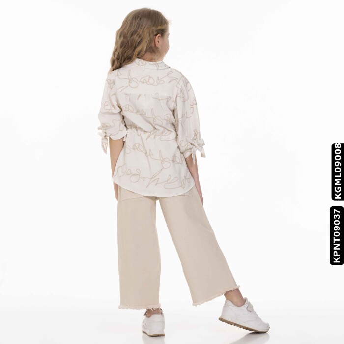 Kız Gömlek 5-14 Yaş 808 Kgml09008 Ekru - 4