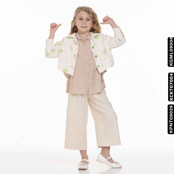 Kız Gömlek 5-14 Yaş 808 Kgml09008 Pudra - 2