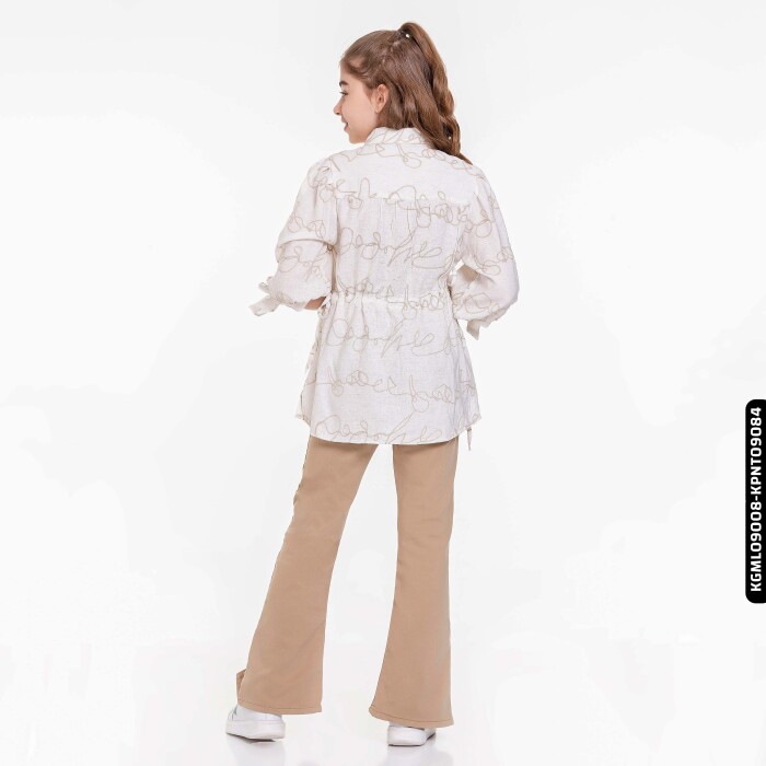 Kız Gömlek 5-14 Yaş 808 Kgml09008 Ekru - 7