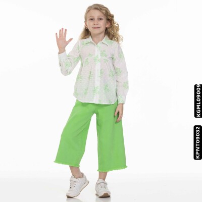 Kız Gömlek 5-14 Yaş 812 Kgml09009 Yeşil - xo kids