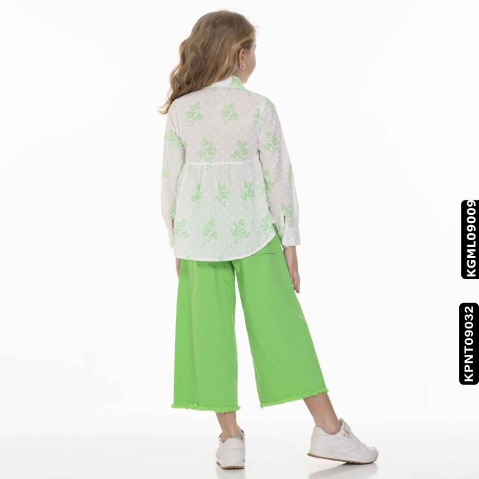Kız Gömlek 5-14 Yaş 812 Kgml09009 Yeşil - 4