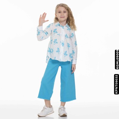Kız Gömlek 5-14 Yaş 812 Kgml09009 Mavi - 2