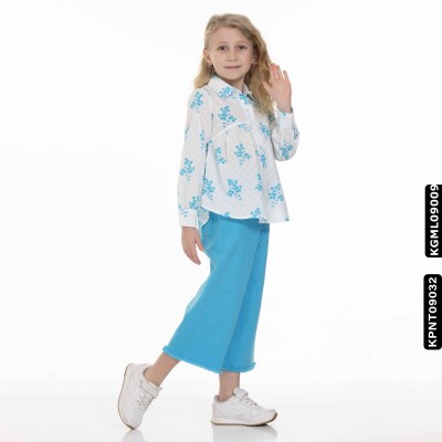 Kız Gömlek 5-14 Yaş 812 Kgml09009 Mavi - 3