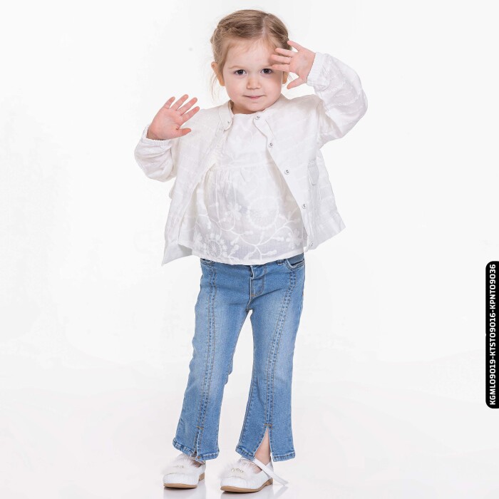 Kız Safir Gömlek 9-36 Ay 34642 Kgml09019 Ekru - 2