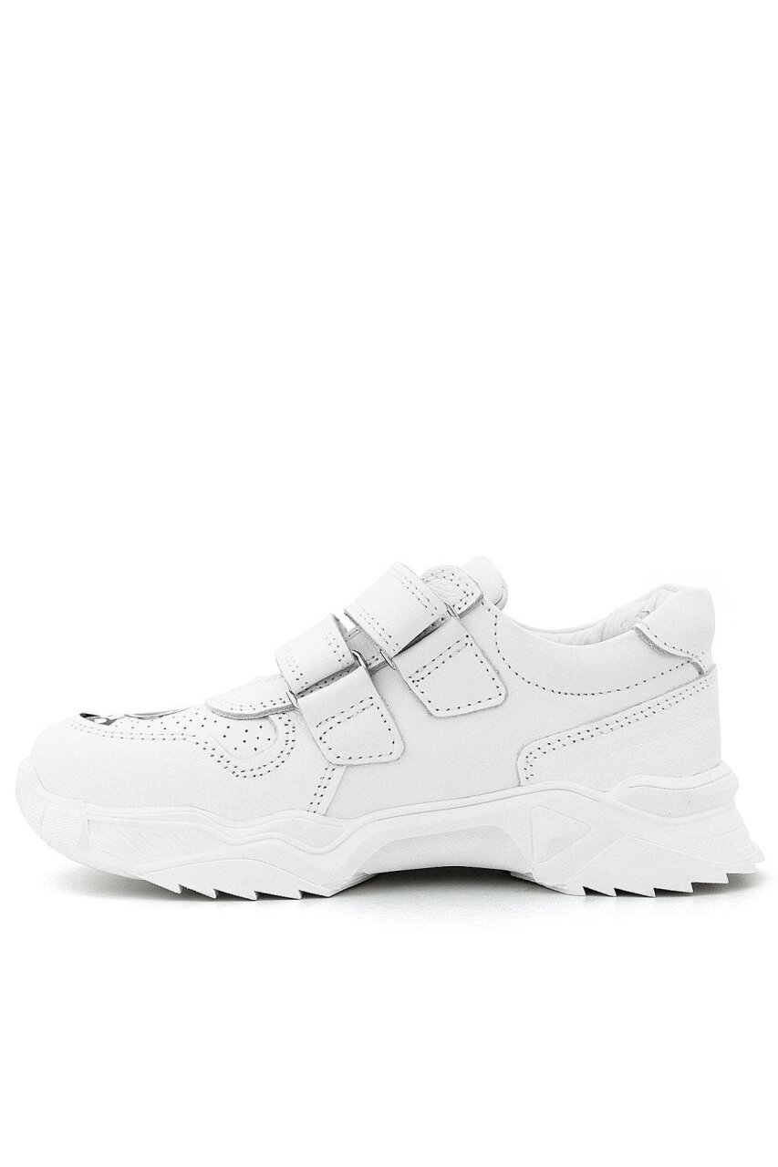Rakerplus Tbons Özel Tasarım Hakiki Deri Beyaz Kız Çocuk Sneakers Ayakkabı - 5