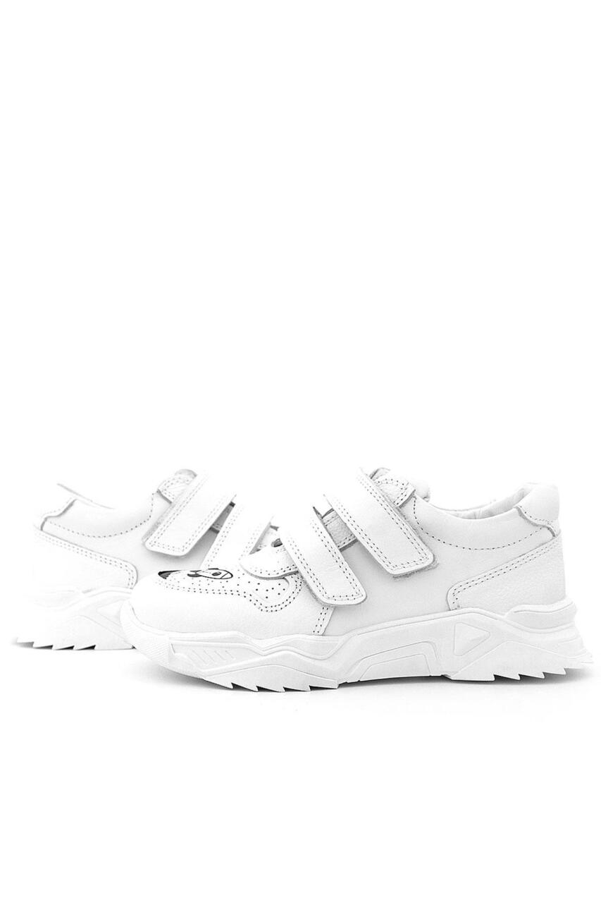 Rakerplus Tbons Özel Tasarım Hakiki Deri Beyaz Kız Çocuk Sneakers Ayakkabı - 8