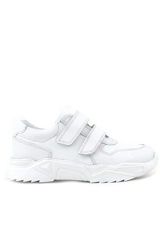 Rakerplus Hakiki Deri Beyaz Yüksek Tabanlı Kız Çocuk Sneakers Ayakkabı - 2