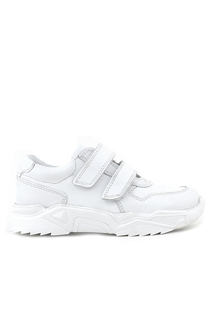 Rakerplus Hakiki Deri Beyaz Yüksek Tabanlı Kız Çocuk Sneakers Ayakkabı - 2