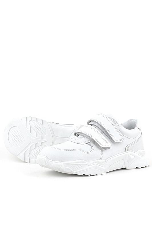 Rakerplus Hakiki Deri Beyaz Yüksek Tabanlı Kız Çocuk Sneakers Ayakkabı - 6
