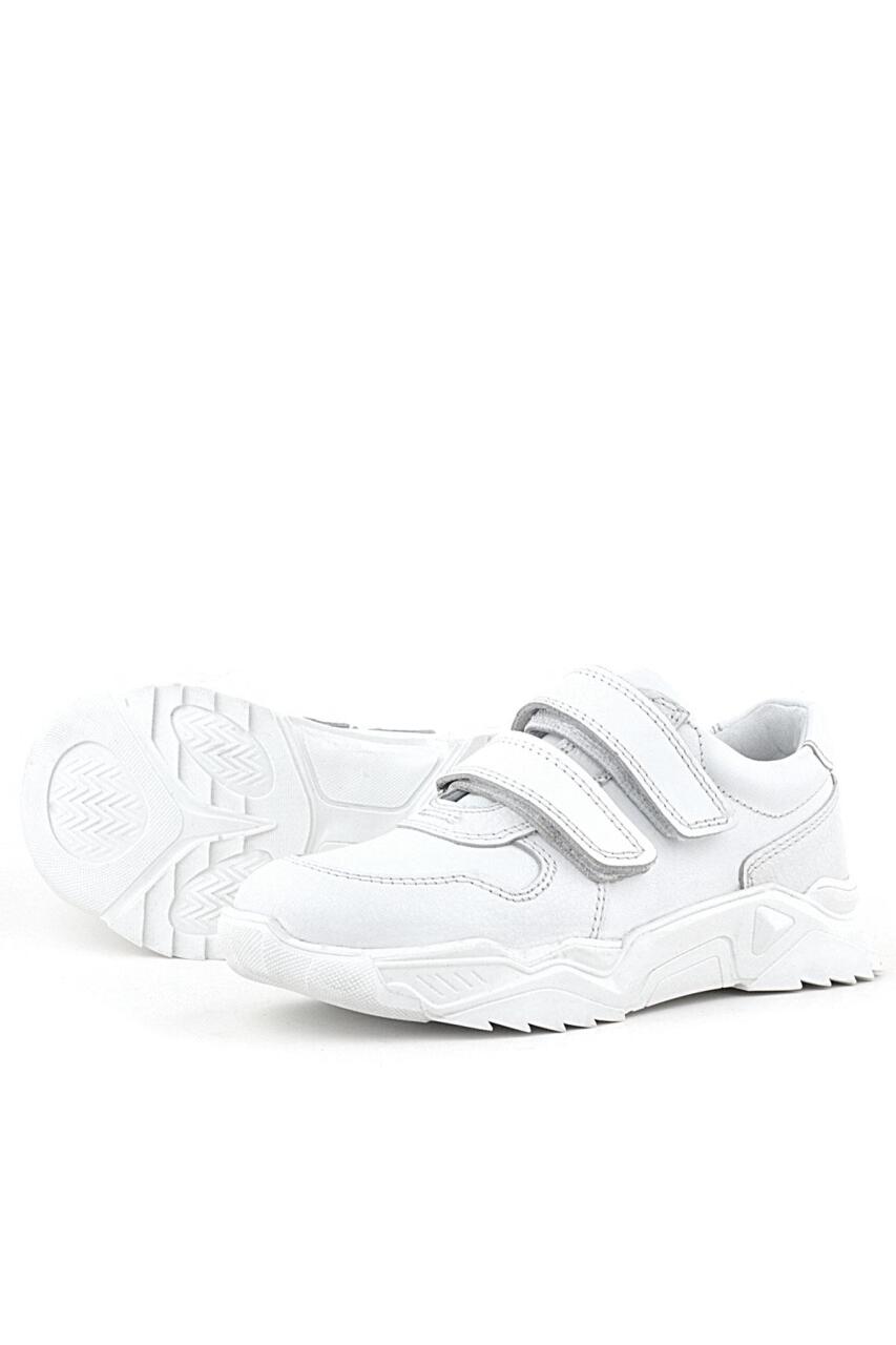 Rakerplus Hakiki Deri Beyaz Yüksek Tabanlı Kız Çocuk Sneakers Ayakkabı - 6