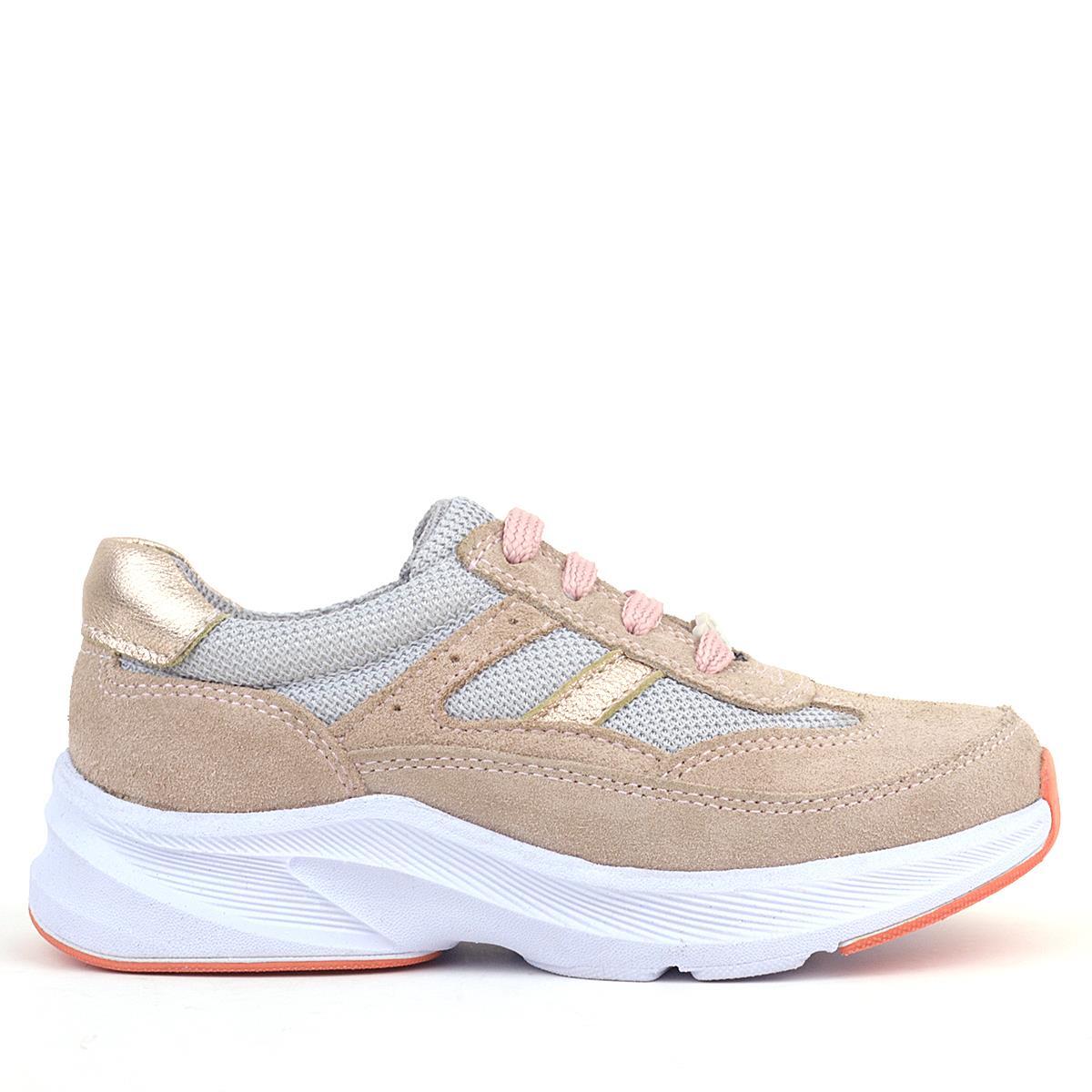 Rakerplus Hakiki Deri Anatomik Pudra Bağcıklı Hafif Çocuk Spor Ayakkabı - 3