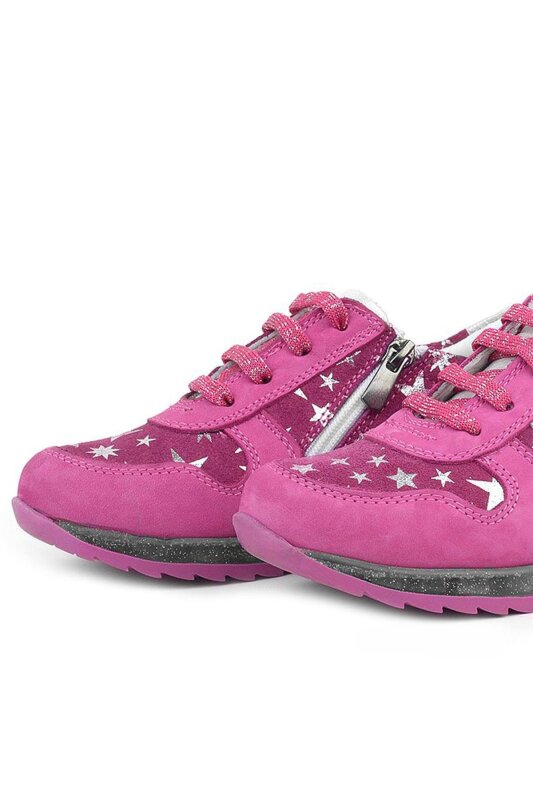 Rakerplus Hakiki Deri Fuşya Simli Tabanlı Kız Çocuk Spor Ayakkabı - 7