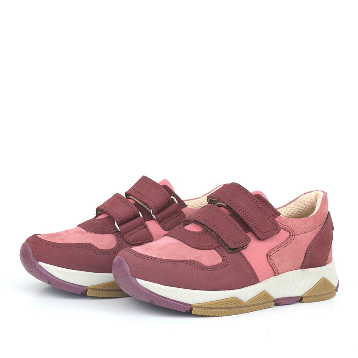 Rakerplus Hakiki Deri Bordo Pembe Kız Çocuk Sneakers Spor Ayakkabı - 4