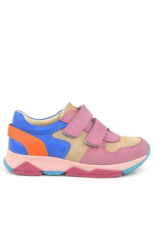 Rakerplus Hakiki Deri Pembe Çocuk Sneakers Spor Ayakkabı - 3