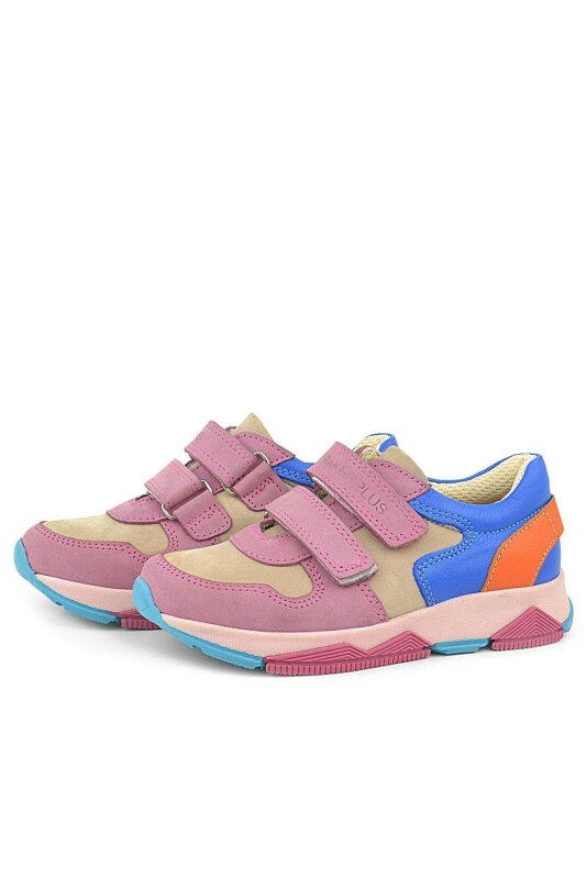 Rakerplus Hakiki Deri Pembe Çocuk Sneakers Spor Ayakkabı - 4