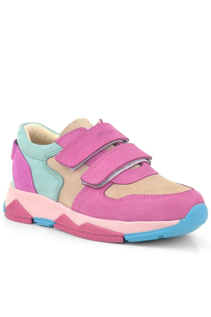 Rakerplus Hakiki Deri Fuşya Pembe Çocuk Sneakers Spor Ayakkabı - 2
