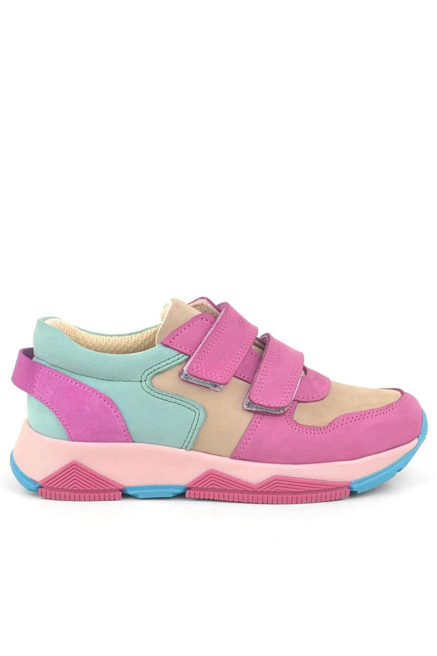 Rakerplus Hakiki Deri Fuşya Pembe Çocuk Sneakers Spor Ayakkabı - 3