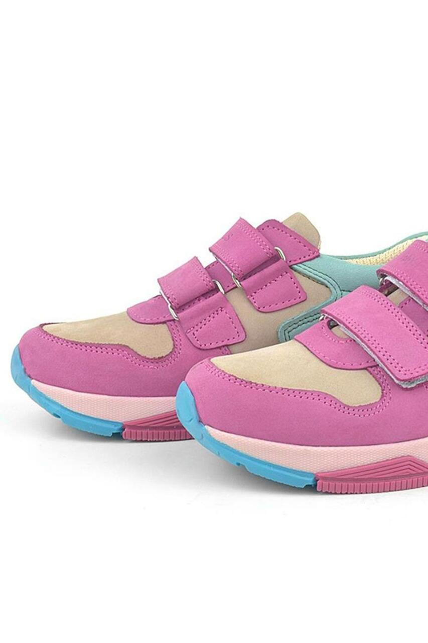 Rakerplus Hakiki Deri Fuşya Pembe Çocuk Sneakers Spor Ayakkabı - 7