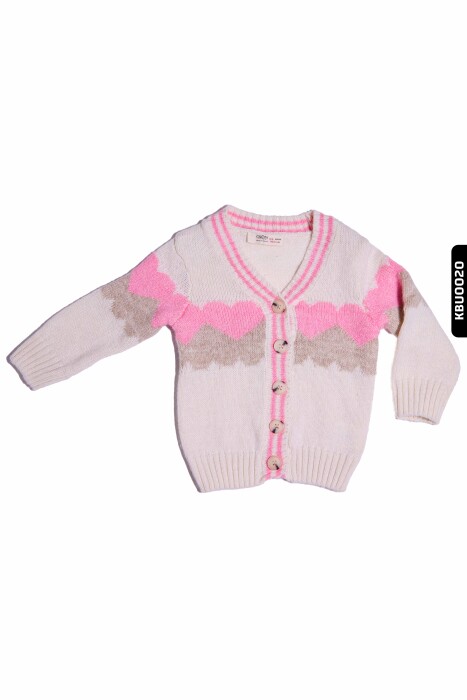 Kız Bebek Desenli Hırka 6-24 Ay 20596 - 1
