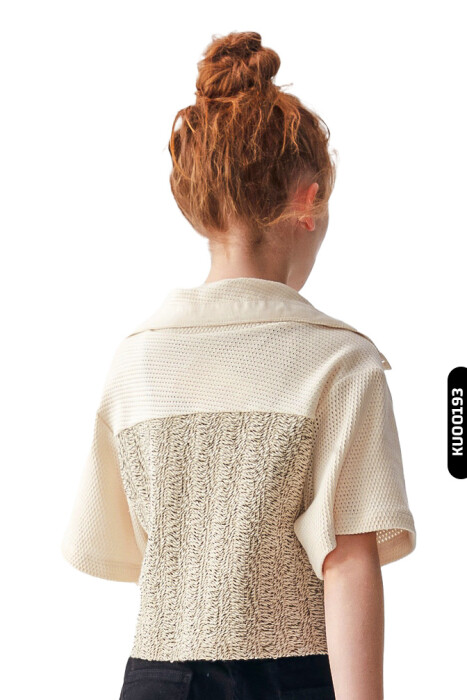 Kız Çocuk Hırka 8-14 Yaş 36436 Ekru - 2