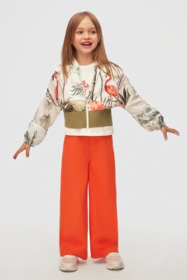 Kız Çocuk Hırka 4-8 Yaş 38529 Ekru - Coral - 3