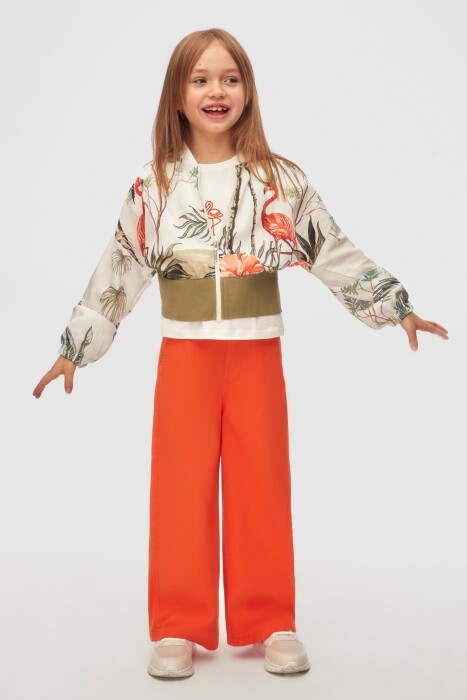 Kız Çocuk Hırka 4-8 Yaş 38529 Ekru - Coral - 3