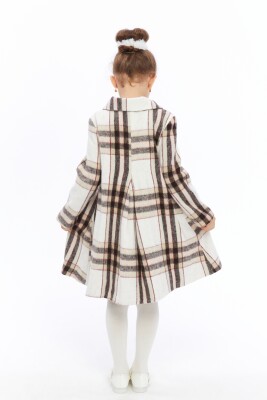 Kız Çocuk Kaban 6-10 Yaş 6540 Beyaz - Bej - 2