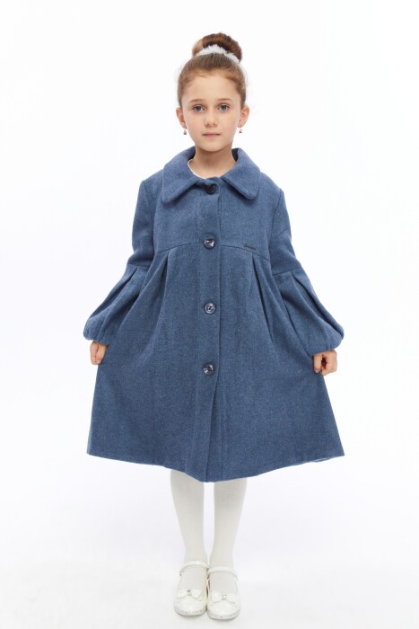 Kız Çocuk Kaban 6-10 Yaş 6569 Lacivert - 1