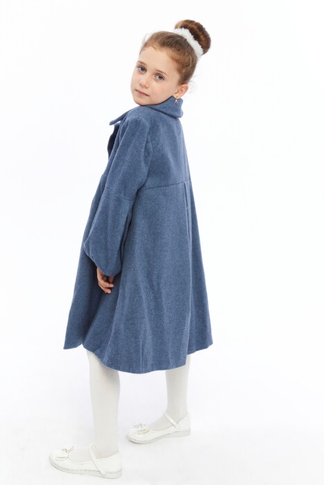 Kız Çocuk Kaban 6-10 Yaş 6569 Lacivert - 4