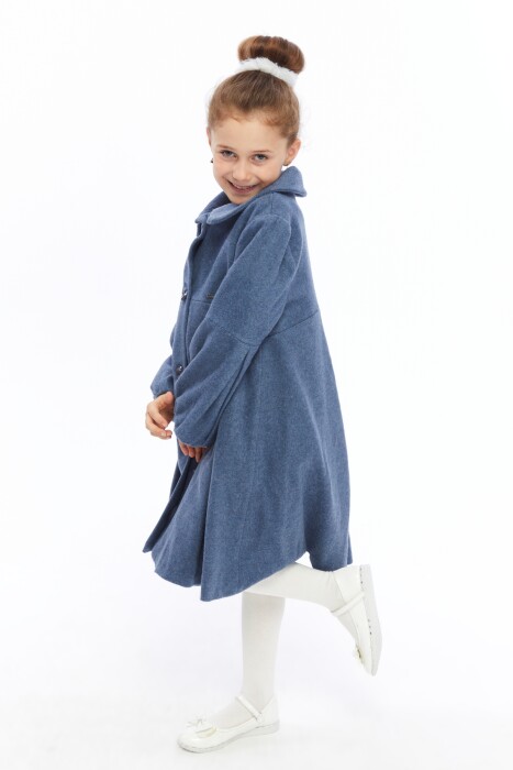 Kız Çocuk Kaban 6-10 Yaş 6569 Lacivert - 5