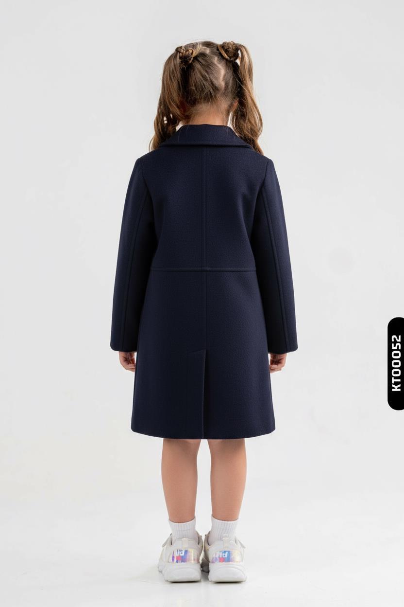 Kız Çocuk Kaban 8-12 Yaş 1056 Lacivert - 2