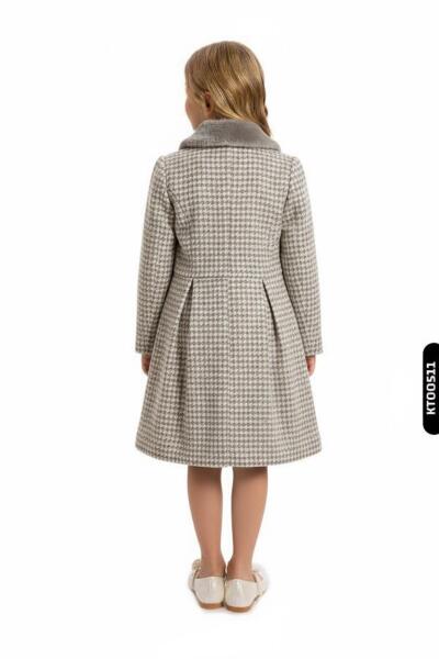 Kız Çocuk Kaban 8-12 Yaş 1057 Gri - 2