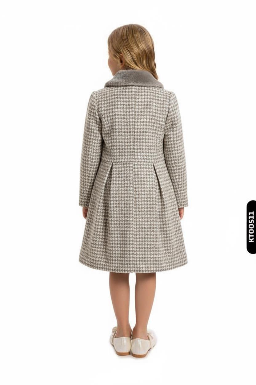 Kız Çocuk Kaban 8-12 Yaş 1057 Gri - 2