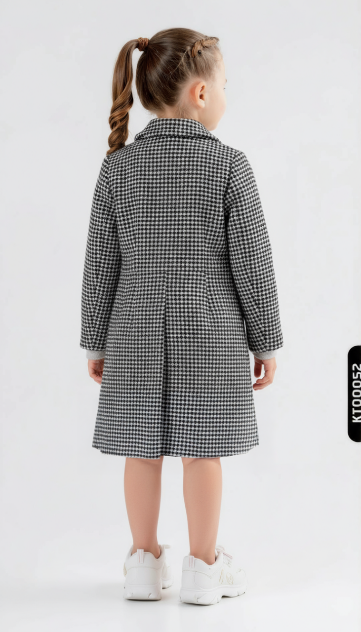 Kız Çocuk Kaban 7-12 Yaş 1050 Mavi - 2