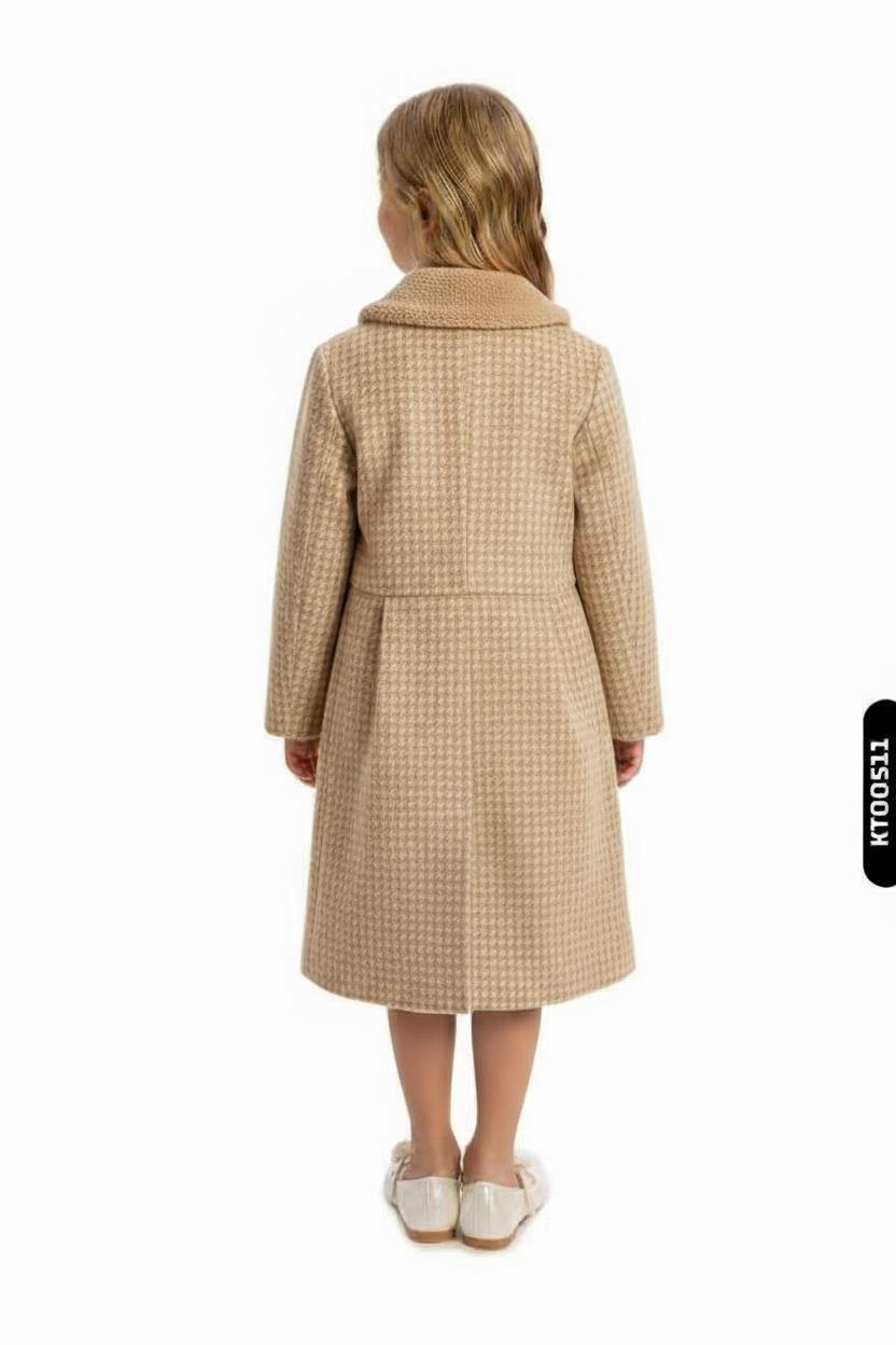 Kız Çocuk Kaban 4-8 Yaş 1052 Bej - 2