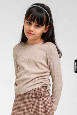 Kız Çocuk Kazak 5-14 Yaş 35618 Bej - 2