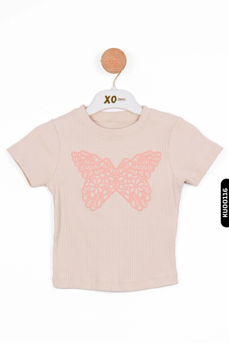 Kız Çocuk Kazak 5-14 Yaş 35800 Pudra - 3