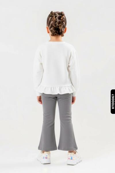 Kız Çocuk 2'li Kombin Takmı 5-14 Yaş SET0404 Antrasıt - 2