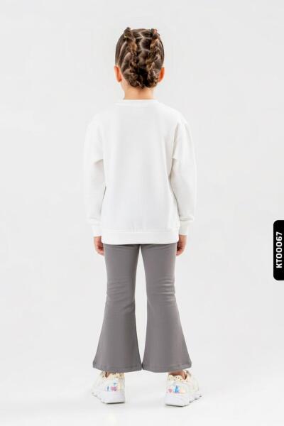 Kız Çocuk 2'li Kombin Takmı 5-14 Yaş SET0405 Antrasıt - 2