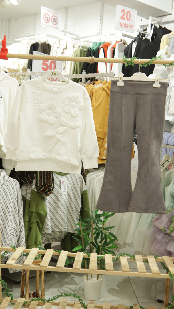 Kız Çocuk 2'li Kombin Takmı 5-14 Yaş SET0405 Antrasıt - 3