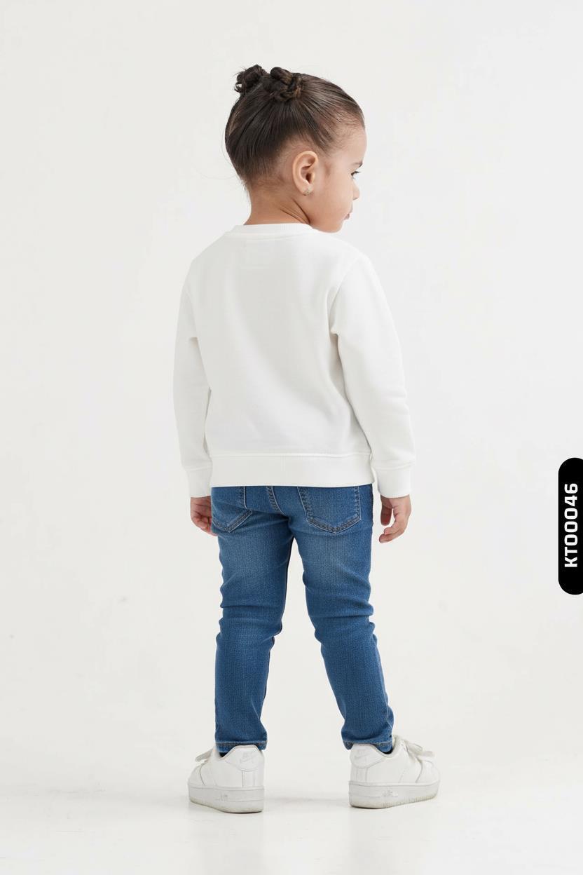 Kız Çocuk 2'li Kombin Takmı 1-5 Yaş SET0406 Mavi - 2