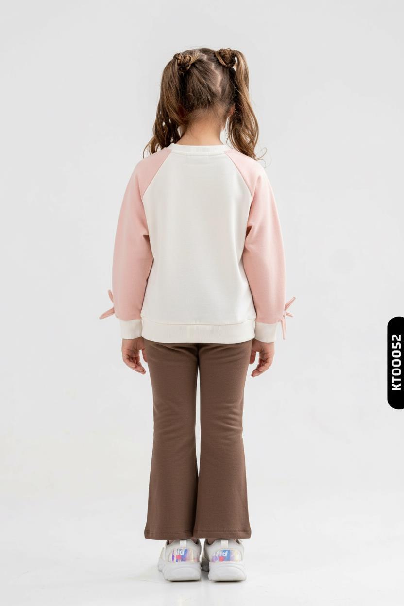 Kız Çocuk 2'li Kombin Takmı 5-14 Yaş SET0407 Kahve - 2