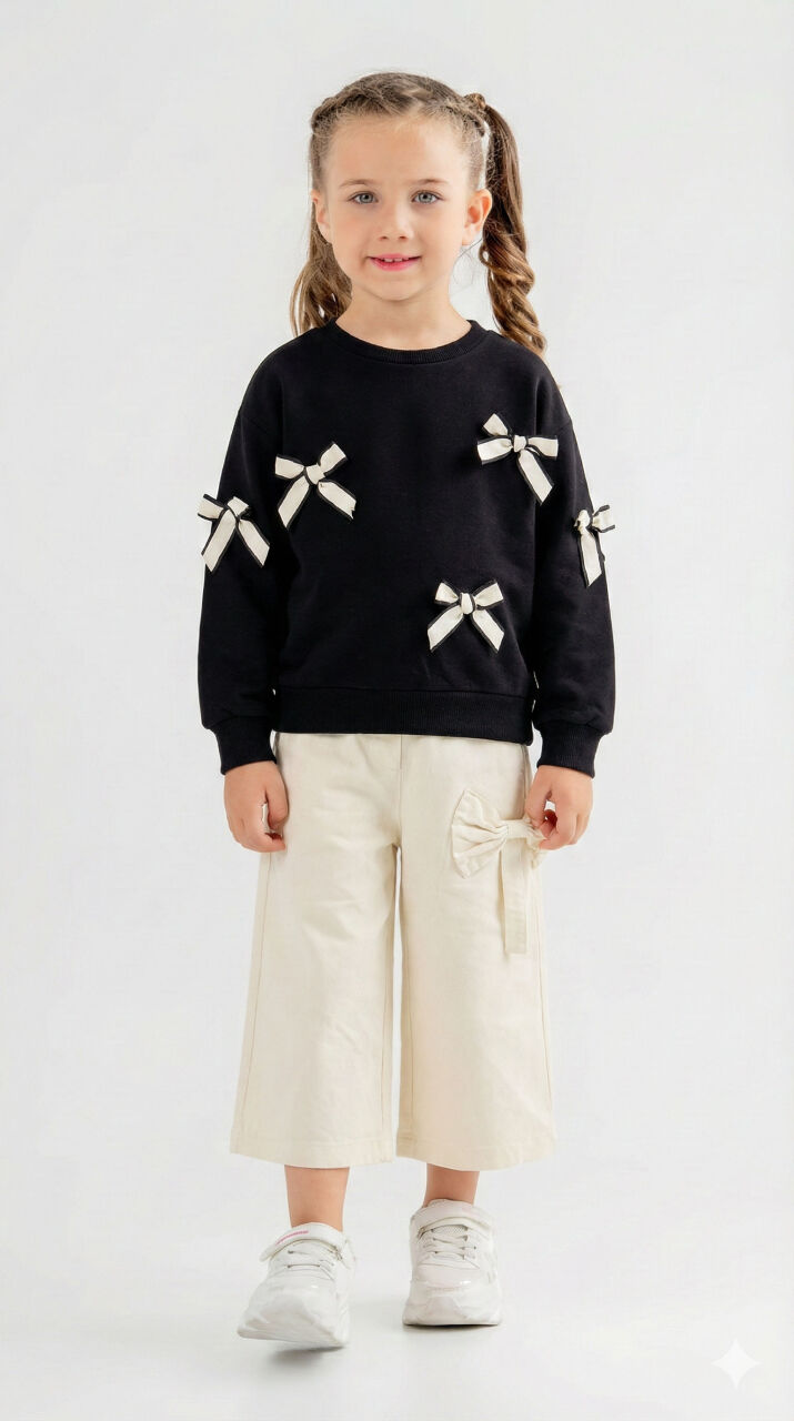 Erkek Çocuk Kombin Takmı 4-8 Yaş SET0409 Krem - 1